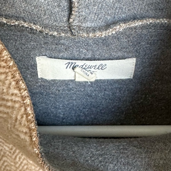 Madewell mini brown and cream chevron print mock neck sweater tunic size small - Picture 8 of 10